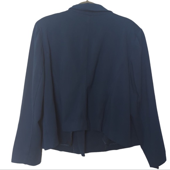 Lane Bryant Peacock Blue Moto Blazer Jacket Size 28 4X - Picture 2 of 7